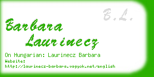 barbara laurinecz business card